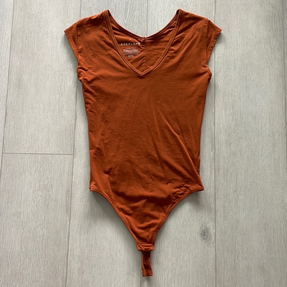 Everlane Tops - Everlane Rust Thong Bodysuit Sz extra small
